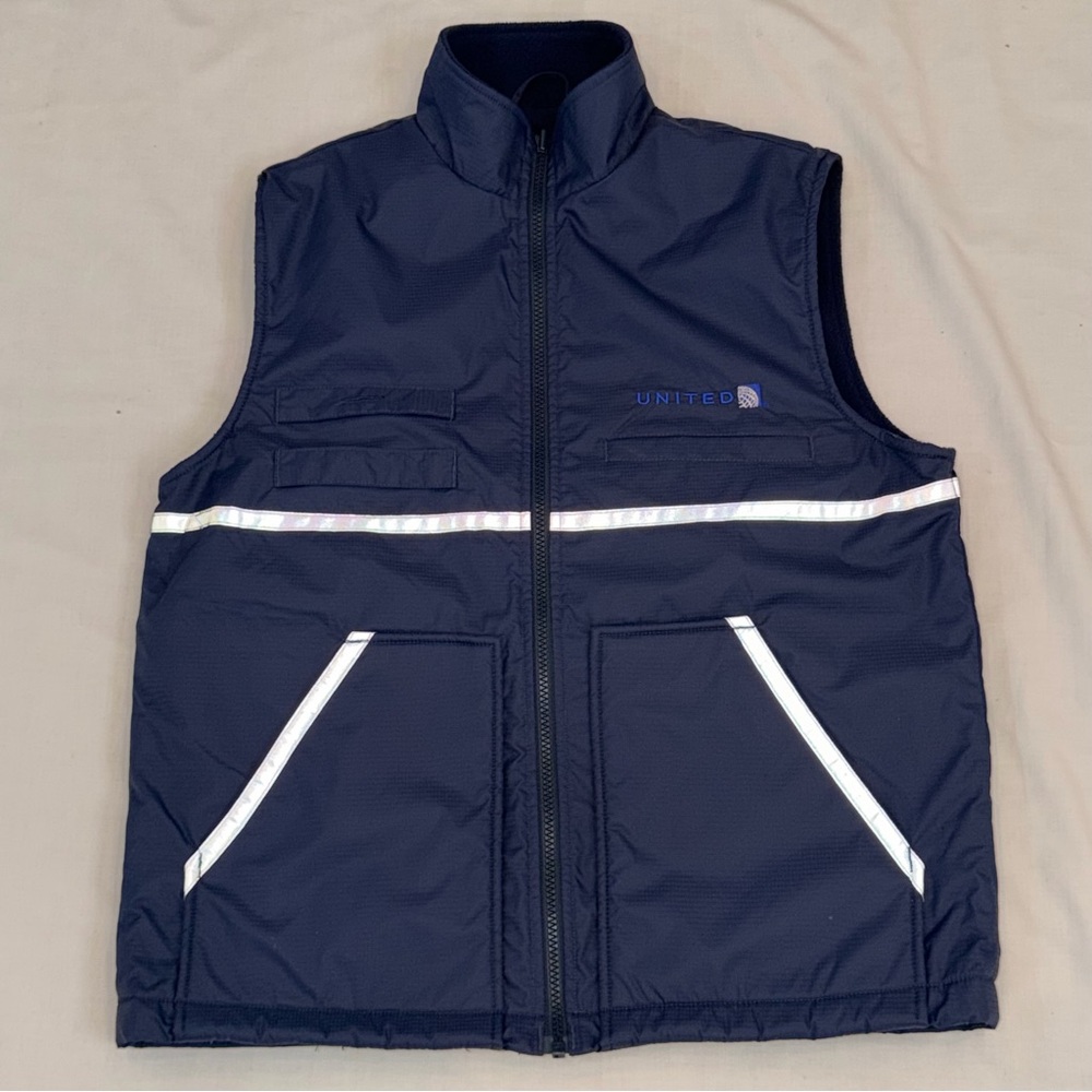 United Airlines Fleece Lined Nylon Vest XS NEW Official Employee Baggage Handler